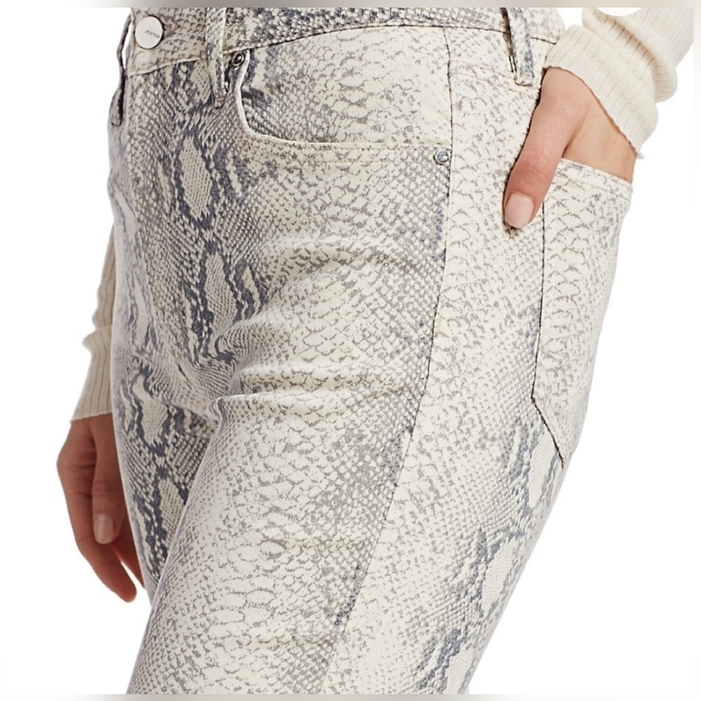 Joe's Jean's Cigarette Python Print Black Creme S… - image 6